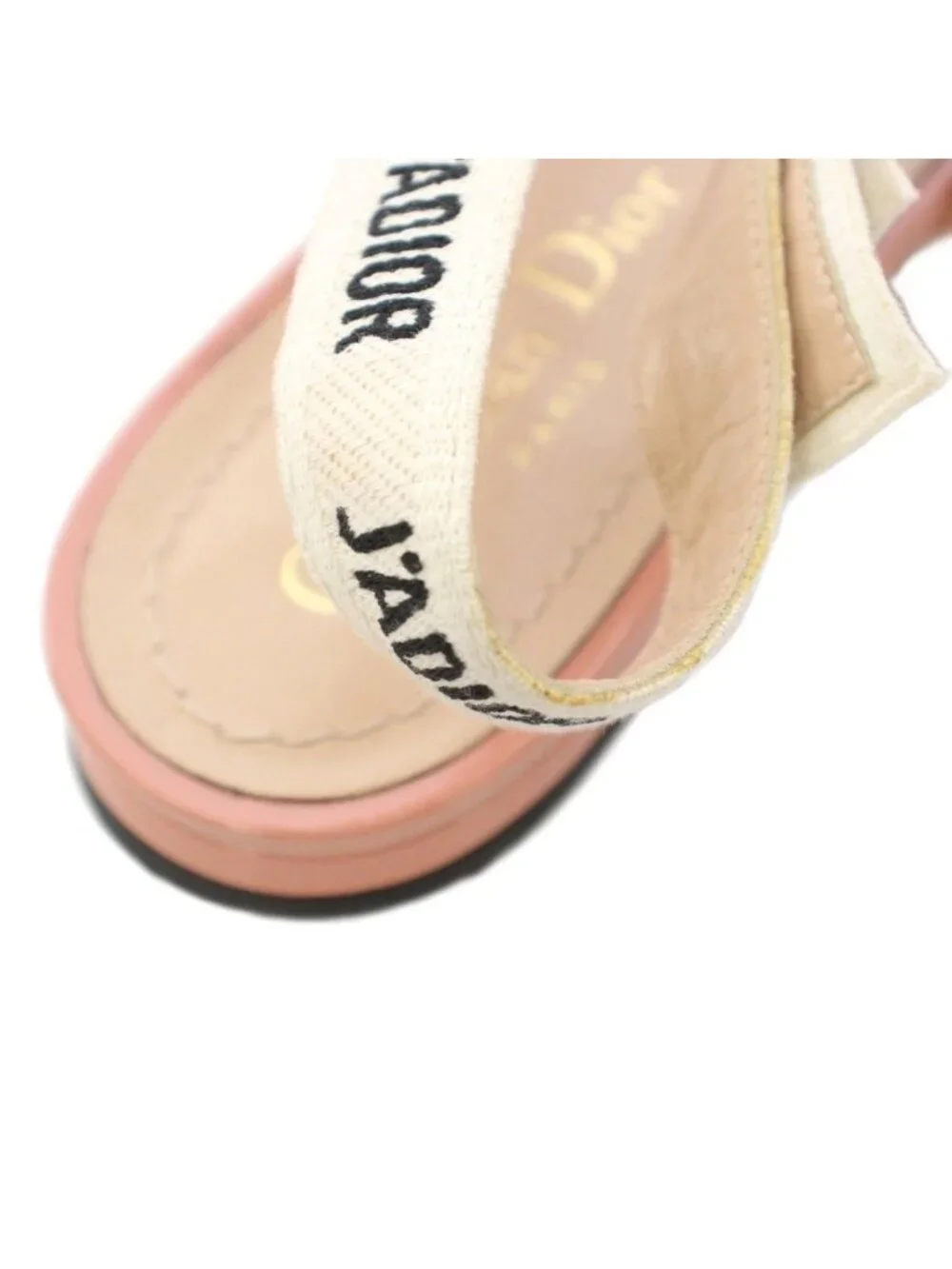 Dior J'adior Ballet Flat Shoes Pumps Sling Back Enamel Pink TK 38.5
